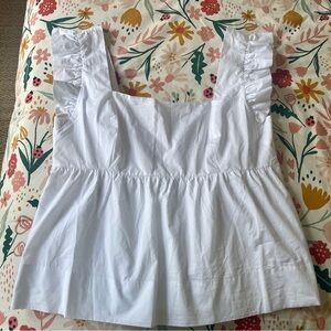 Lilly Pulitzer Tiana Babydoll Cotton Top in white